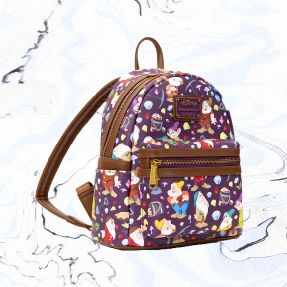 Loungefly Disney Snow White and the Seven Dwarfs AOP Backpack and Wallet